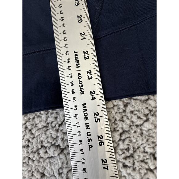 Trimark Sz M Edward Jones Fleece Pullover Hoodie Kangaroo Pocket Thumb Hole Blue - Picture 8 of 14